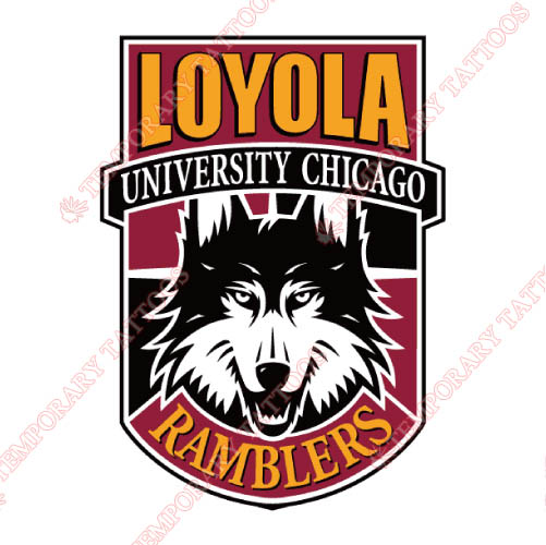 Loyola Ramblers Customize Temporary Tattoos Stickers NO.4907